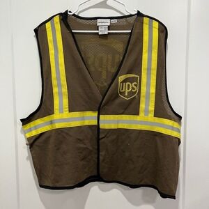 WearGuard UPS Seasonal Helper Safety Vest Brown Mesh Reflective XL/2X 14741 UPBR